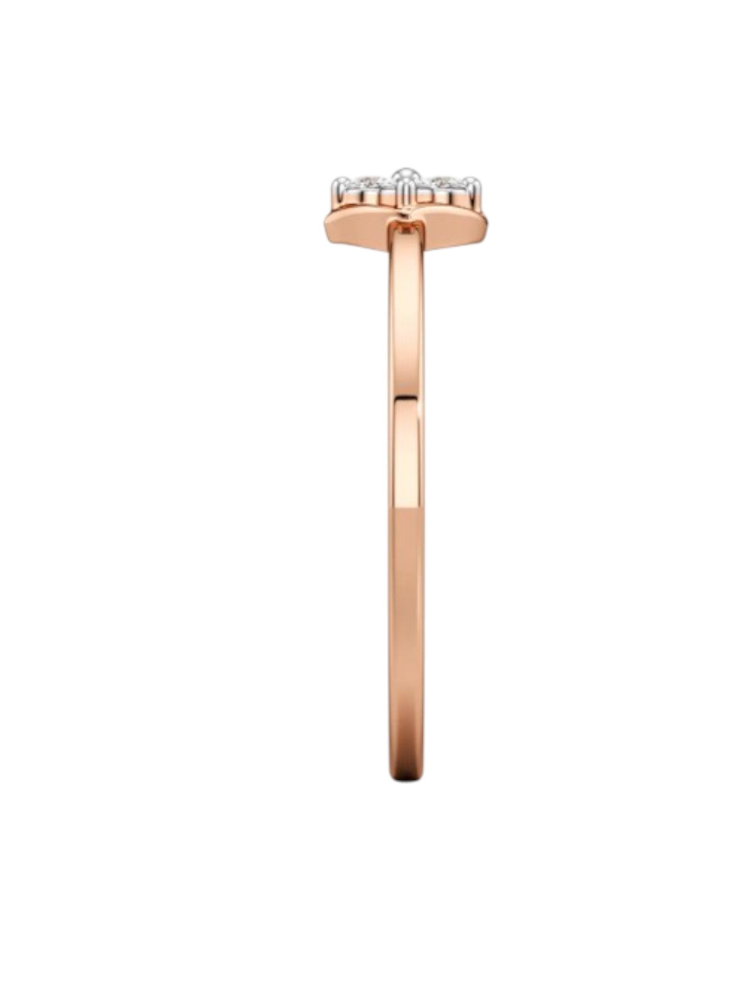 Ultimate Sparkle Silver Rose Gold Plated CZ Stone Light Weight Ring For Women By Kesardeep